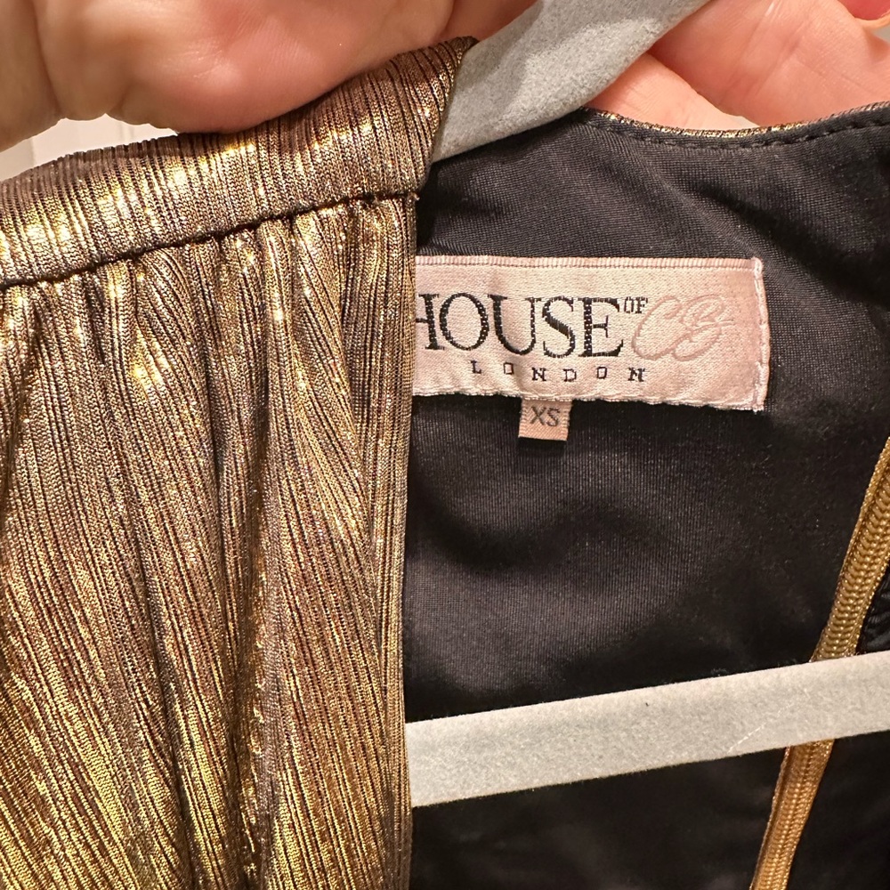 House of CB Alvona Metallic Long Sleeve Mini Dress - Picture 5 of 7